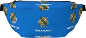 Oklahoma State Flag Stylish Crossbody Waist Pack - Versatile And Compact Travel Pouch For Hands-Free Storage, Black, PBYB-12185A