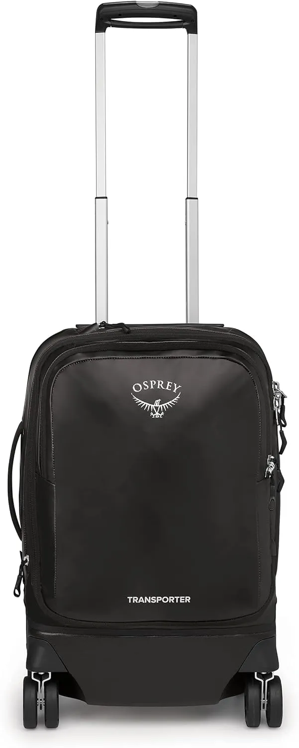 Osprey Transporter Hybrid Carry On Luggage, 4 Spinner Wheels, 22"/36L, Black
