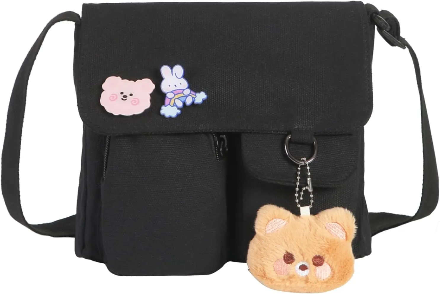 Phaoullzon Kawaii Crossbody Bag Cute Messenger Bags Canvas Shoulder Purse Gifts for Teens