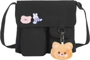 Phaoullzon Kawaii Crossbody Bag Cute Messenger Bags Canvas Shoulder Purse Gifts for Teens