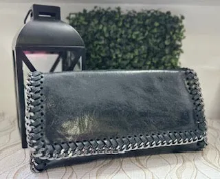 Plus black and gold clutch bag By: Italy
