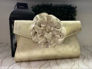 Plus gold clutch bag by: Italy