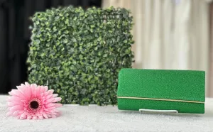 plus green clutch bag