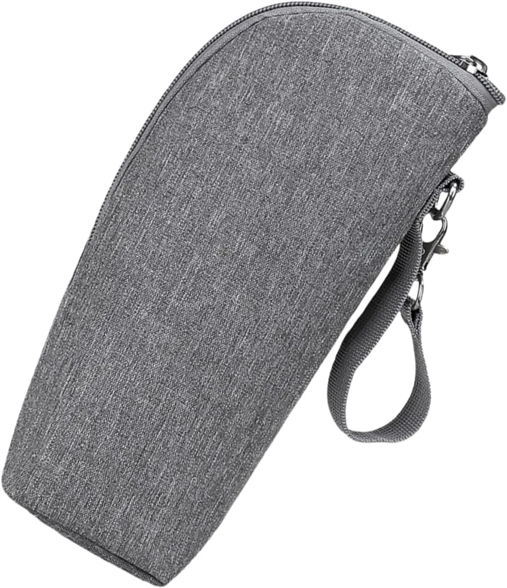 Portable Leak Bottle Insulation Bag Fully Insulated Milk Carrier Pouch for Outdoor Use Convenient Feeding Bottle Pouch with Sturdy Handle for Grey