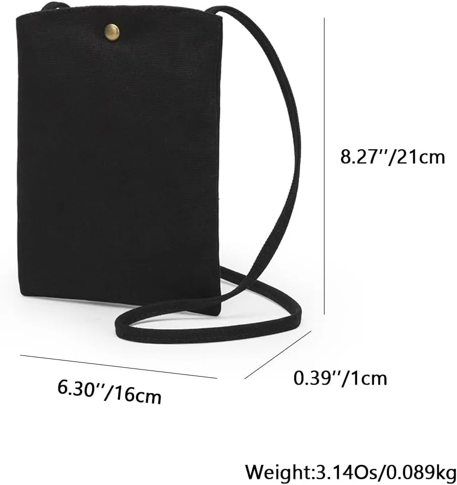 Pure Nylon Mobile Phone Bag Mini Cloth Bag ins Style Japanese Simple and Versatile Messenger Small Square Bag