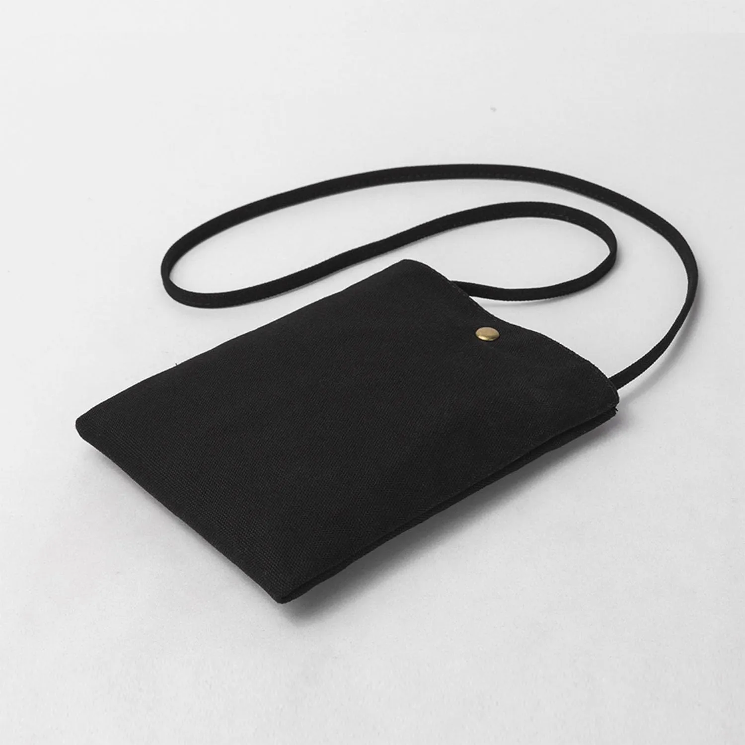 Pure Nylon Mobile Phone Bag Mini Cloth Bag ins Style Japanese Simple and Versatile Messenger Small Square Bag