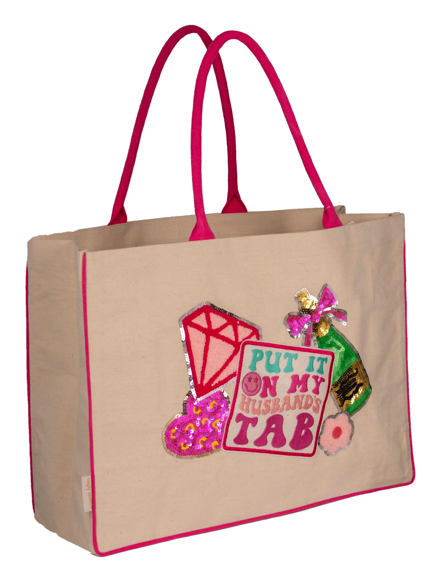 Put It on My Husband's Tab Canvas Tote
