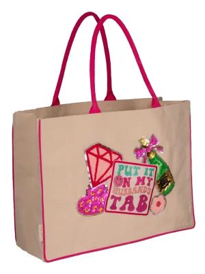 Put It on My Husband's Tab Canvas Tote