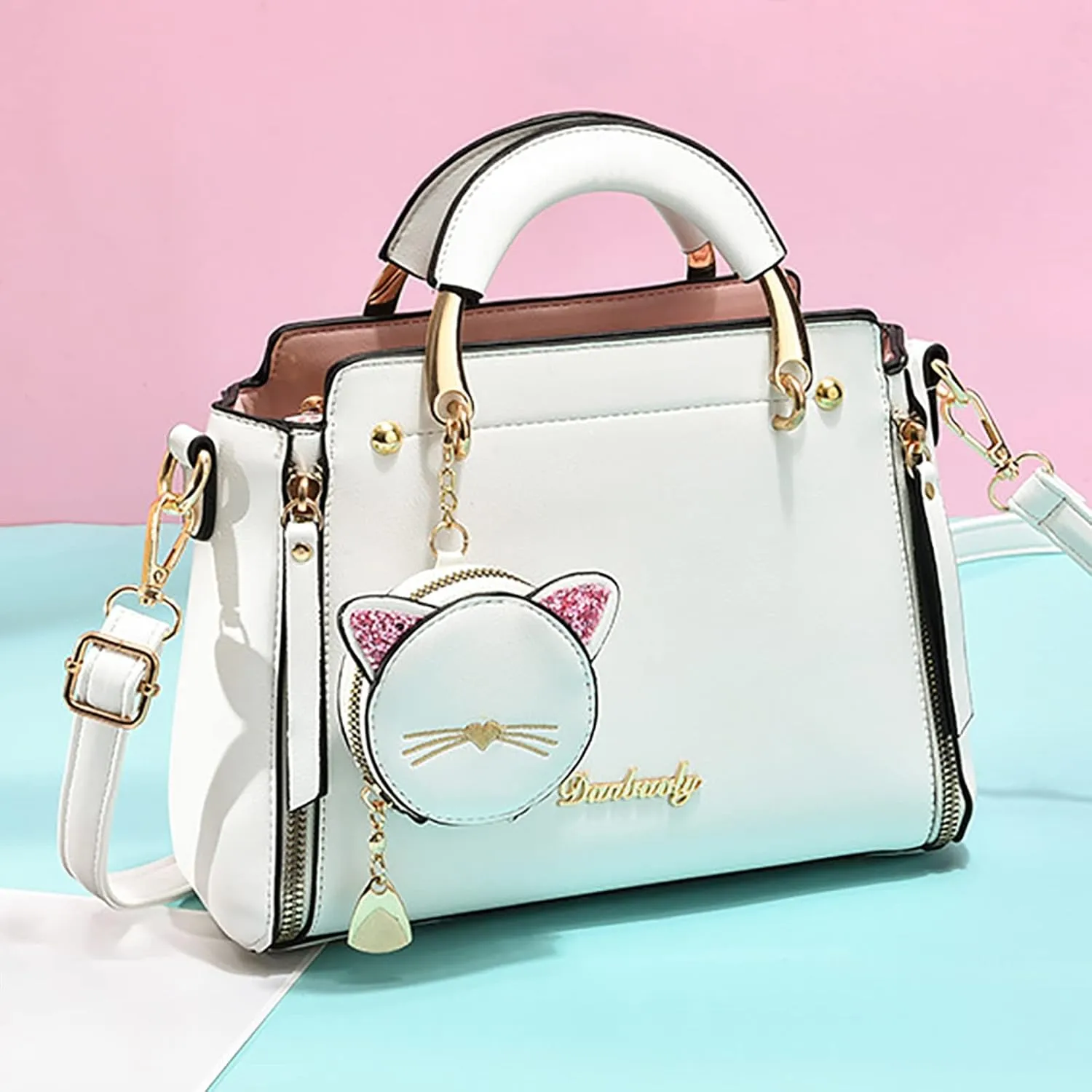 Satchel Bags for Women Cute Hobo Tote Handbags Clutch Purses with Zipper Closure Lightweight Work Bag