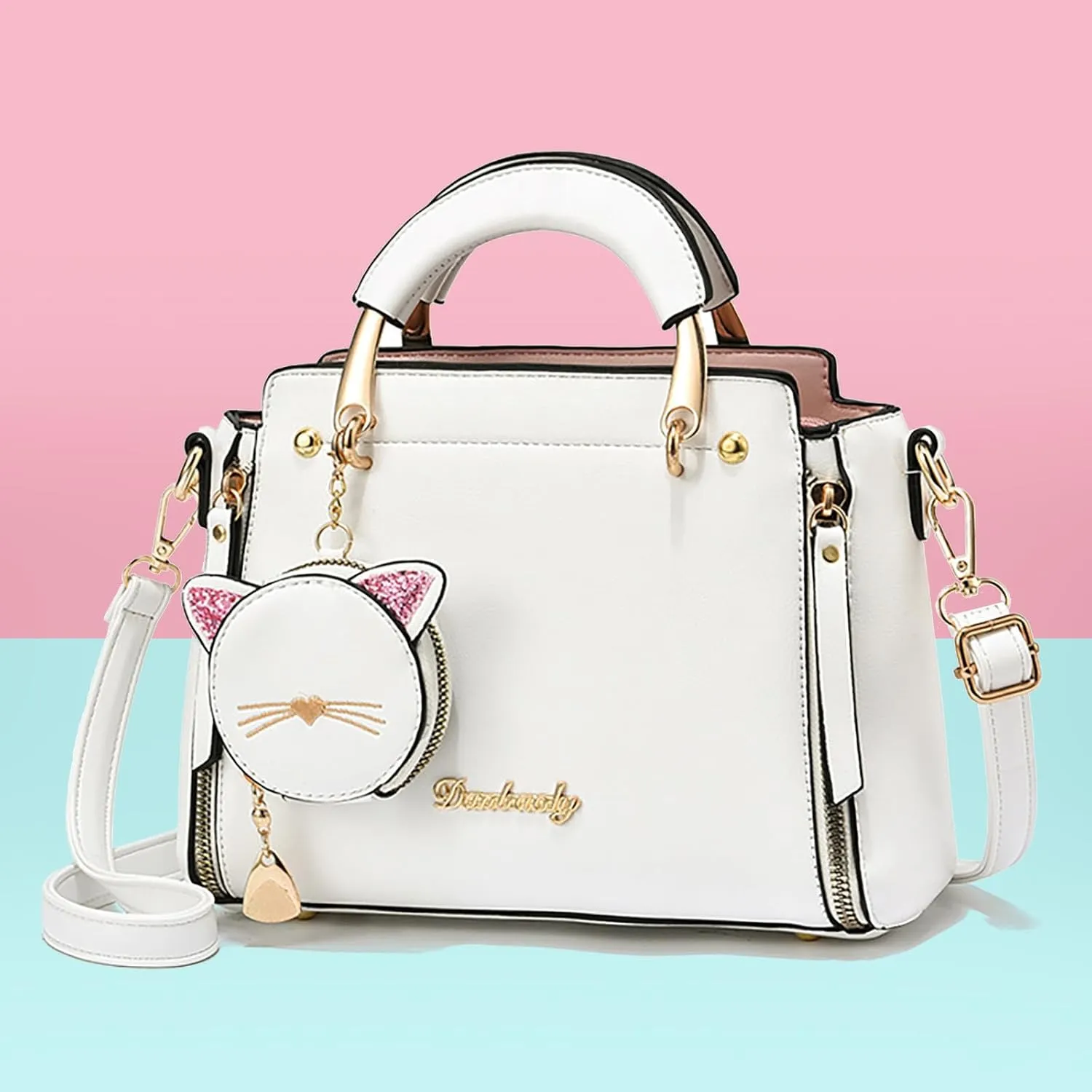 Satchel Bags for Women Cute Hobo Tote Handbags Clutch Purses with Zipper Closure Lightweight Work Bag