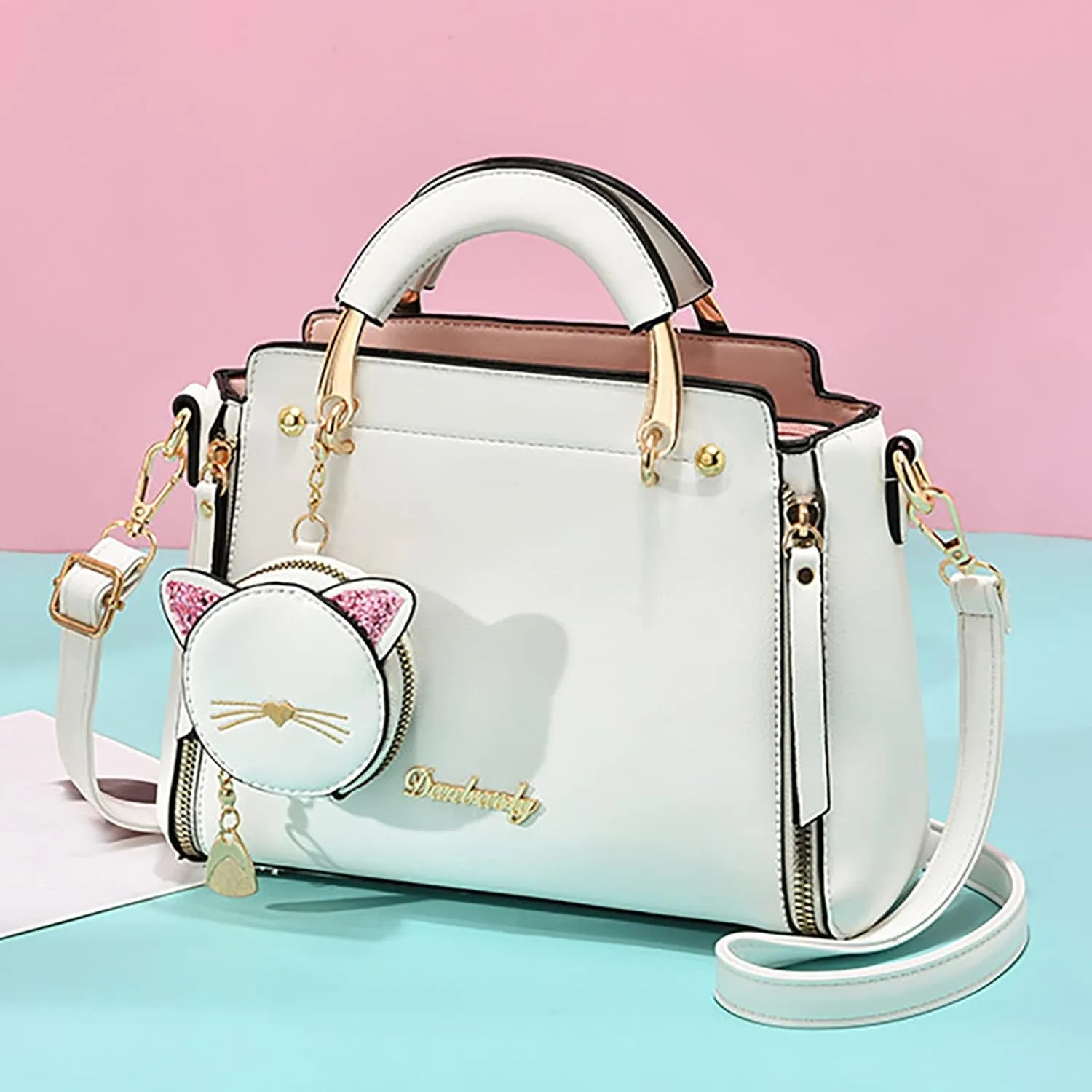Satchel Bags for Women Cute Hobo Tote Handbags Clutch Purses with Zipper Closure Lightweight Work Bag