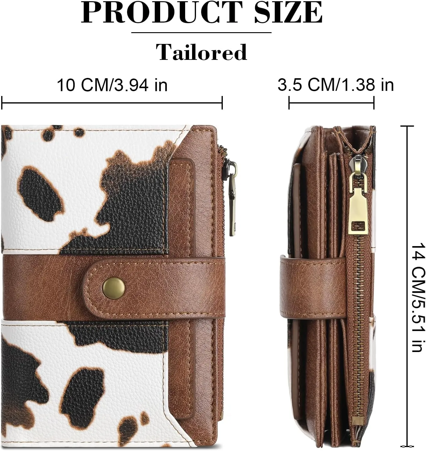 SENDEFN Small Wallets for Women Leather Bifold Compact RFID Blocking with ID Window