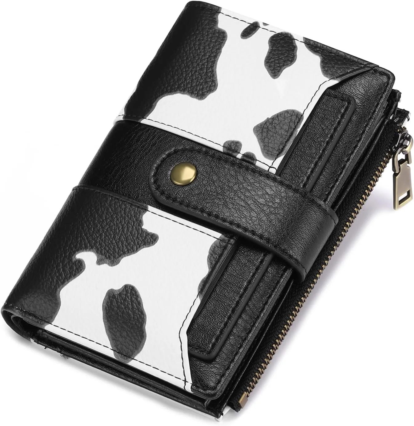 SENDEFN Small Wallets for Women Leather Bifold Compact RFID Blocking with ID Window