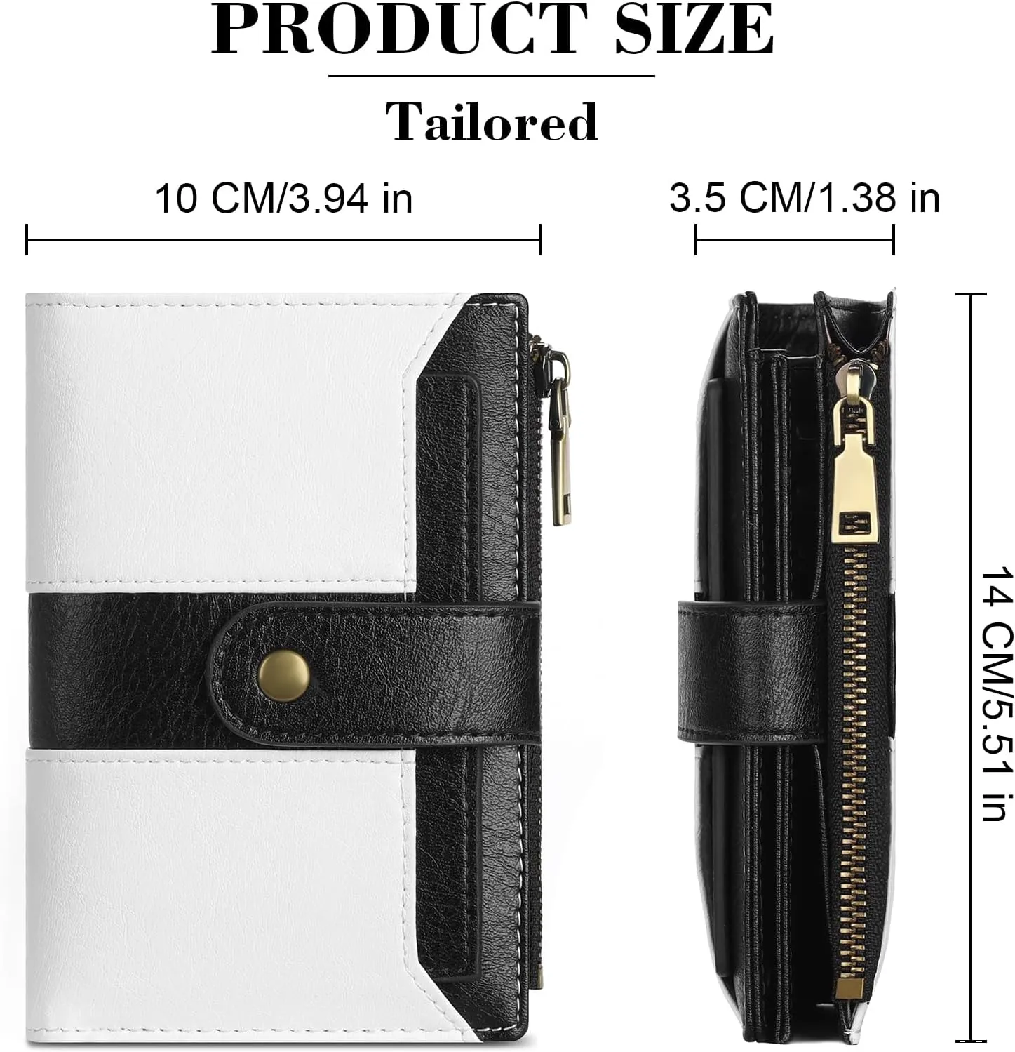 SENDEFN Small Wallets for Women Leather Bifold Compact RFID Blocking with ID Window
