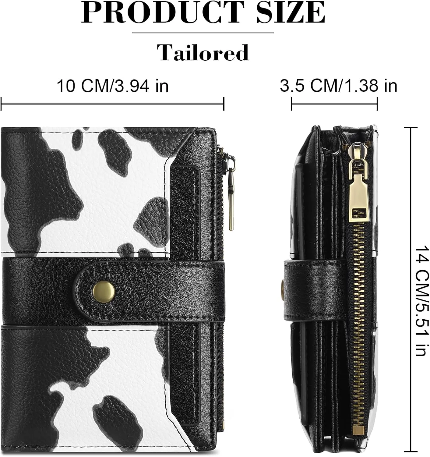 SENDEFN Small Wallets for Women Leather Bifold Compact RFID Blocking with ID Window