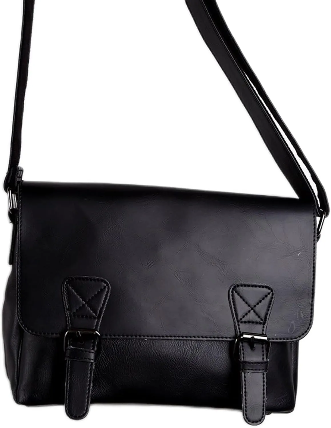 Shoulder Bags Single Shoulder Bag Leather Retro Briefcase Crossbody Bags Messenger Bags for Men Luxury Bag(Black)
