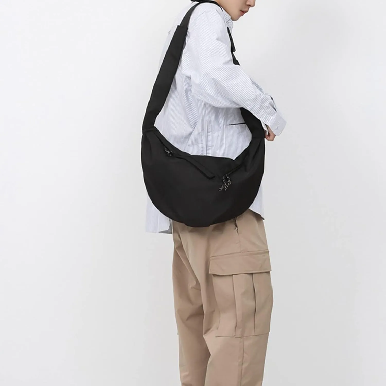 Sling Bag Crossbody Backpack for Men Locomotive Cool Dumpling Shoulder Bag Casual Men And Women Single Shoulder