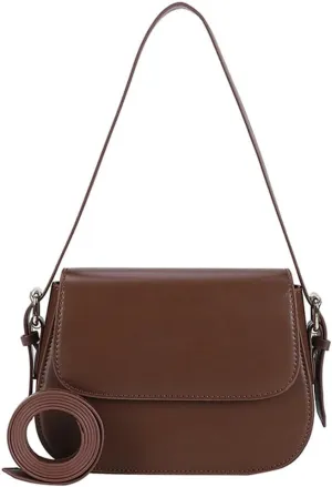 Small Crossbody Bags for Women Trendy Vegan Leather Purses Vintage Shoulder Handbag with Adjustable Strap