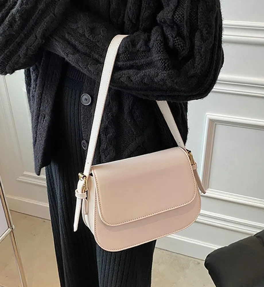 Small Crossbody Bags for Women Trendy Vegan Leather Purses Vintage Shoulder Handbag with Adjustable Strap