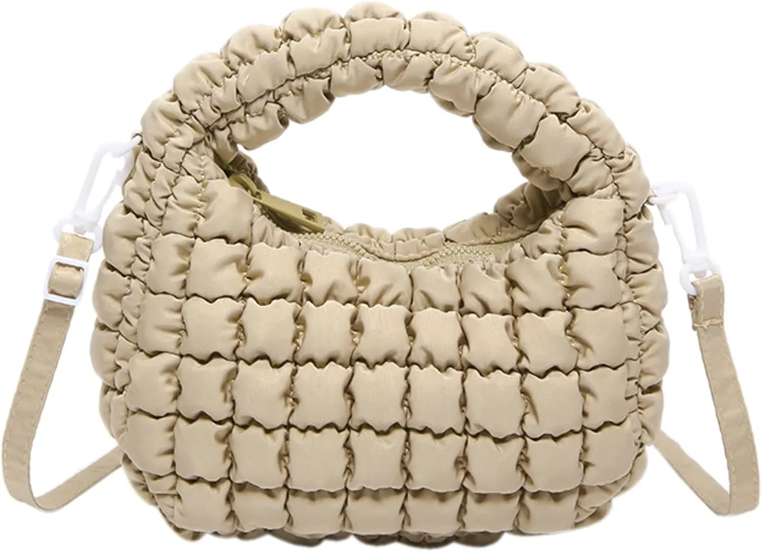 Small Puffer Quilted Shoulder Purse Women 2025 Crossbody Bag Bubble Mini Tote Bag Nylon Handbag Pad Soft Handbag