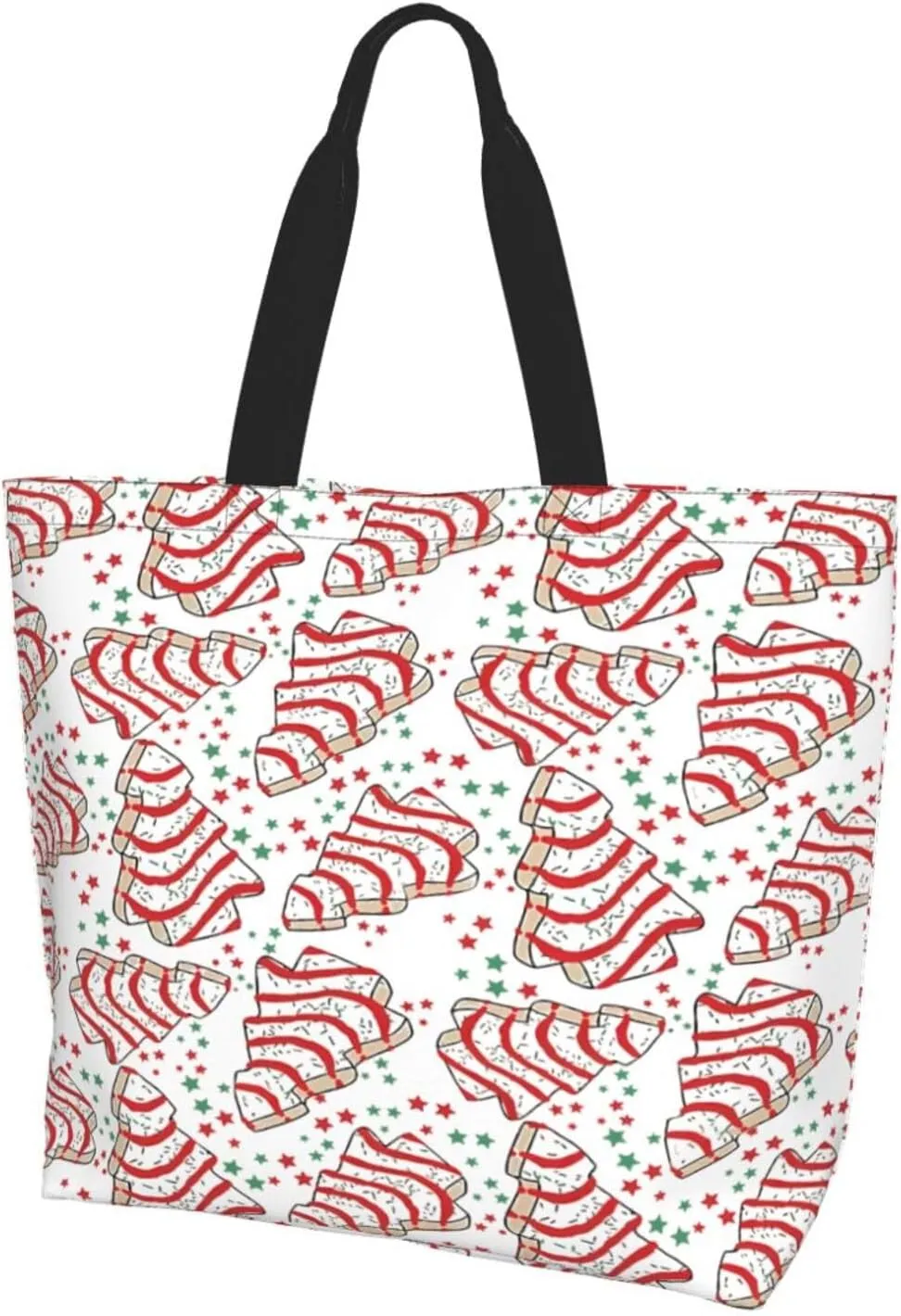 Snowflakes Christmas Gingerbread Man Women's Tote Bag Large Capacity Single Shoulder Bags Handbag for Shopping Work