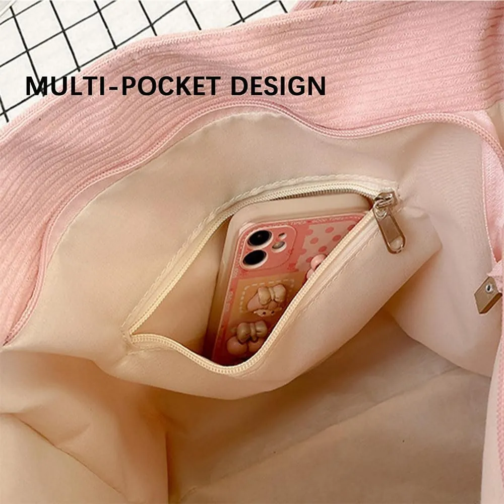 Solarix Crossbody Bag, Solarix Bag, Y2k Star Tote Hobo Bag, Large Capacity Corduroy, Fashionable Versatile Commuting Cute Bag
