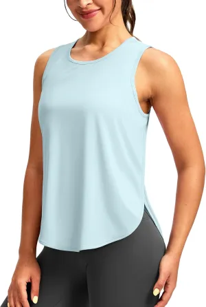 Soothfeel Women's Workout Tank Tops Racerback Sleeveless Running Tennis Shirt Loose Fit Sports Gym Exercise Yoga Athletic Top