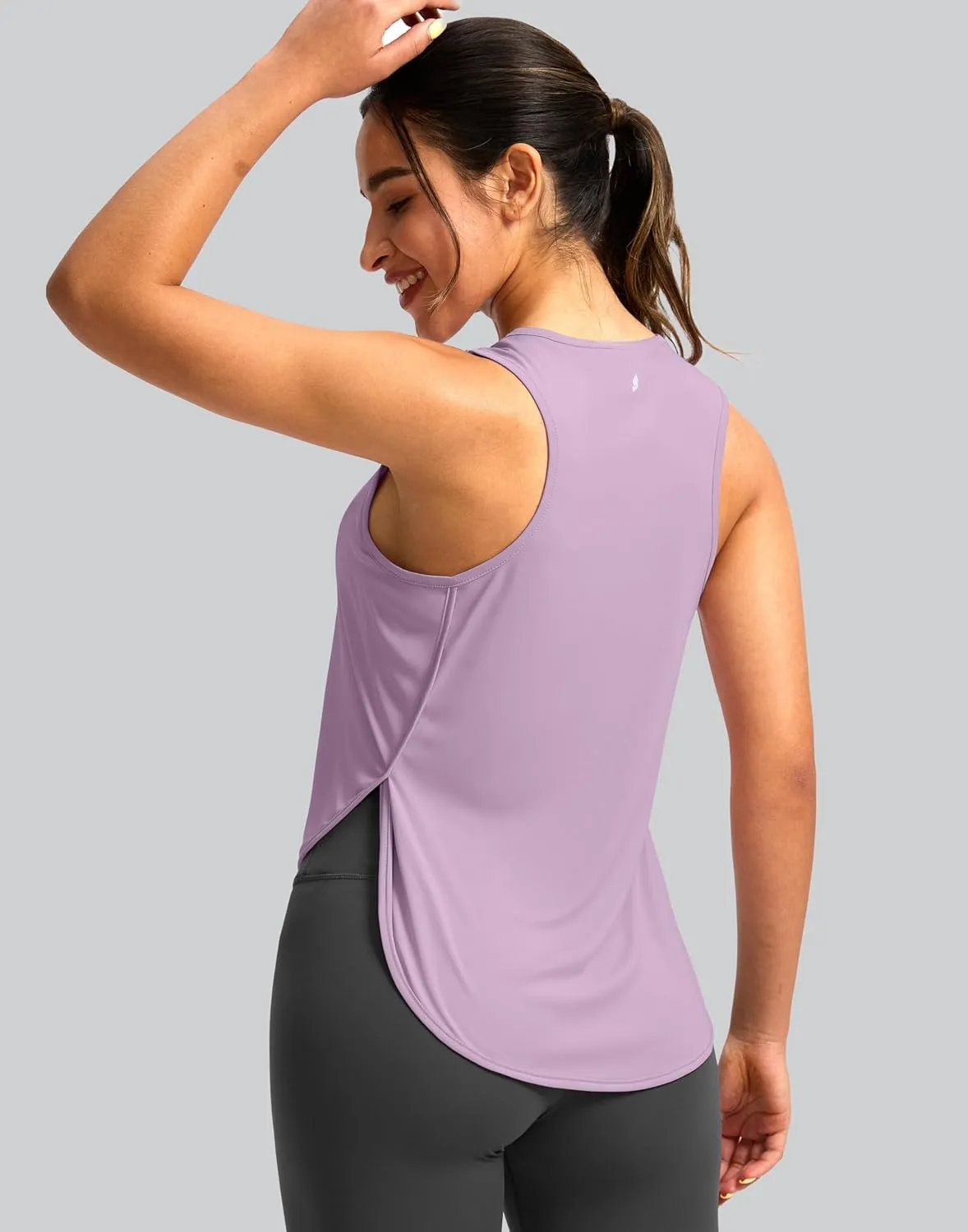 Soothfeel Women's Workout Tank Tops Racerback Sleeveless Running Tennis Shirt Loose Fit Sports Gym Exercise Yoga Athletic Top