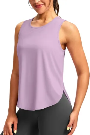 Soothfeel Women's Workout Tank Tops Racerback Sleeveless Running Tennis Shirt Loose Fit Sports Gym Exercise Yoga Athletic Top