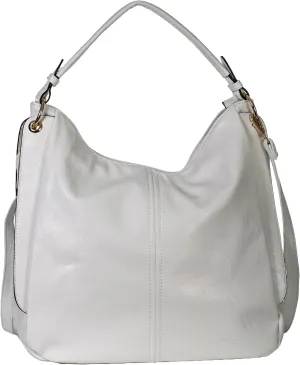 Spacious Vegan Leather Slouch Shoulder Bag for Women  Large Everyday Tote with Compartments & Zip Top  Trinity