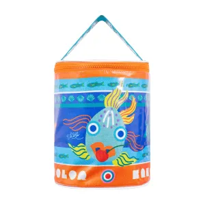 Sparkling Fish Boy Beach Zip Bag