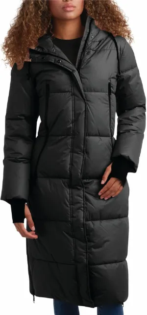 Steve Madden Women's Maxi Puffer Jacket - Heavyweight Insulated Long Winter Coat with Hood and Weatherproof Zippers (S-XL)