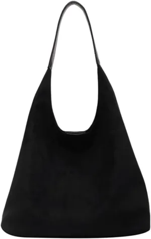 Suede Hobo Bag for Women 2025 - Slouchy Shoulder Tote Handbag with Spacious Compartments