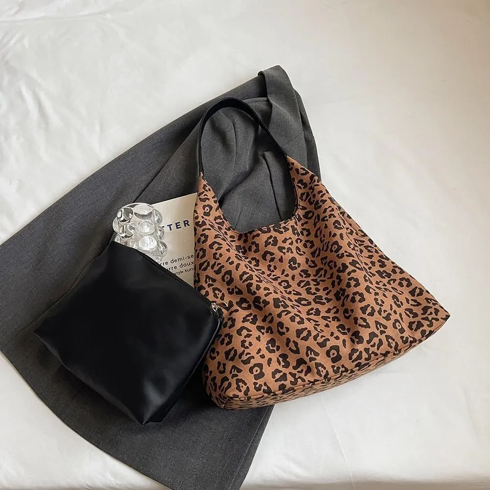 Suede Hobo Bag for Women 2025 - Slouchy Shoulder Tote Handbag with Spacious Compartments