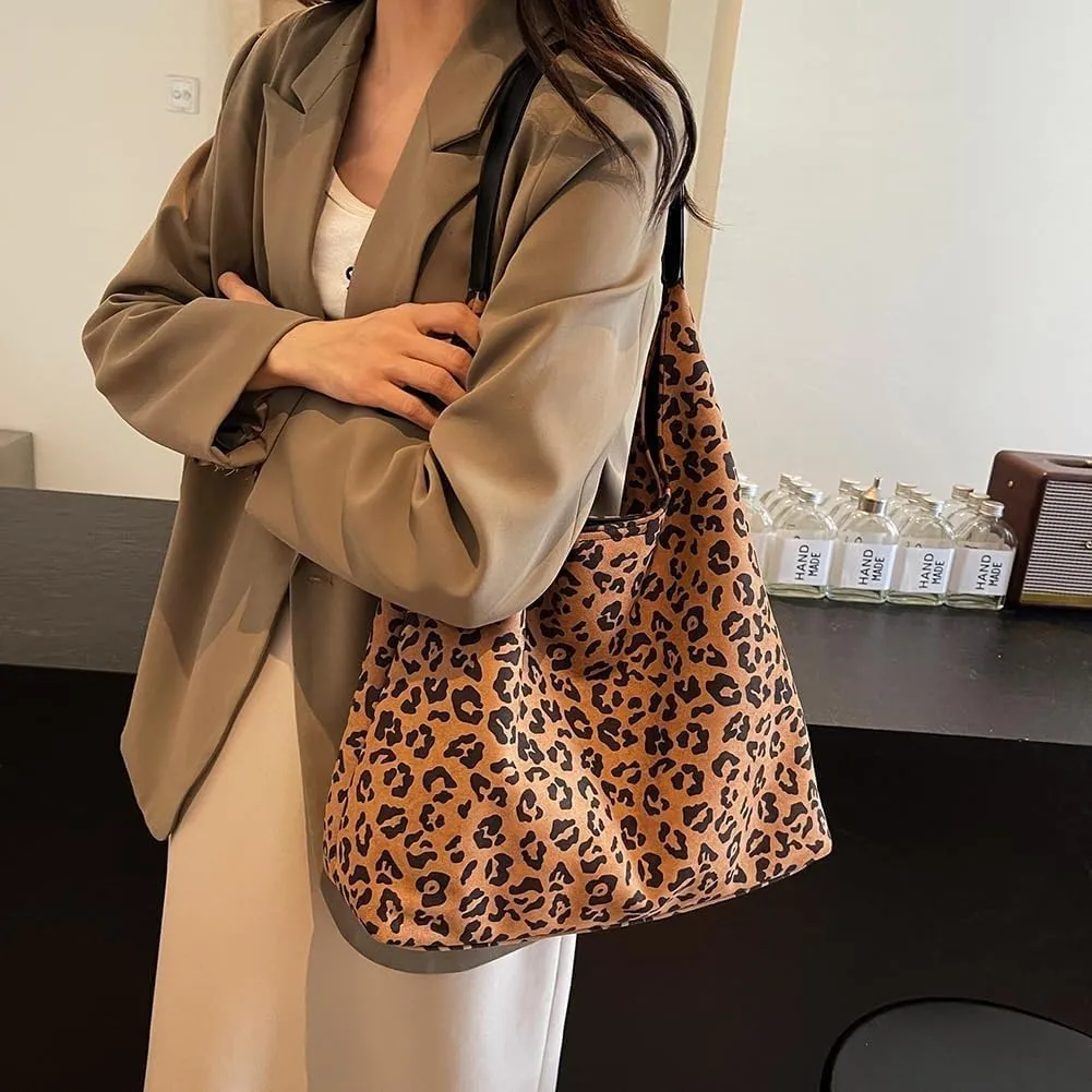 Suede Hobo Bag for Women 2025 - Slouchy Shoulder Tote Handbag with Spacious Compartments