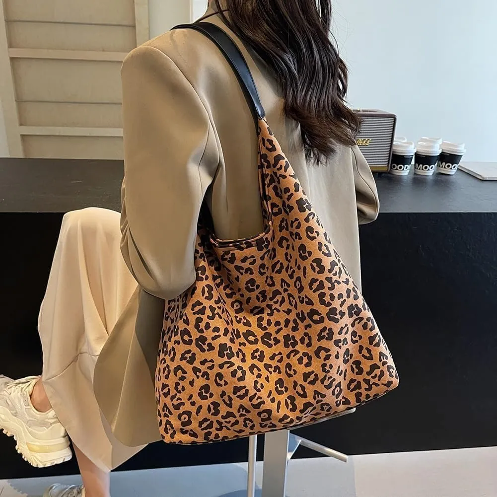 Suede Hobo Bag for Women 2025 - Slouchy Shoulder Tote Handbag with Spacious Compartments