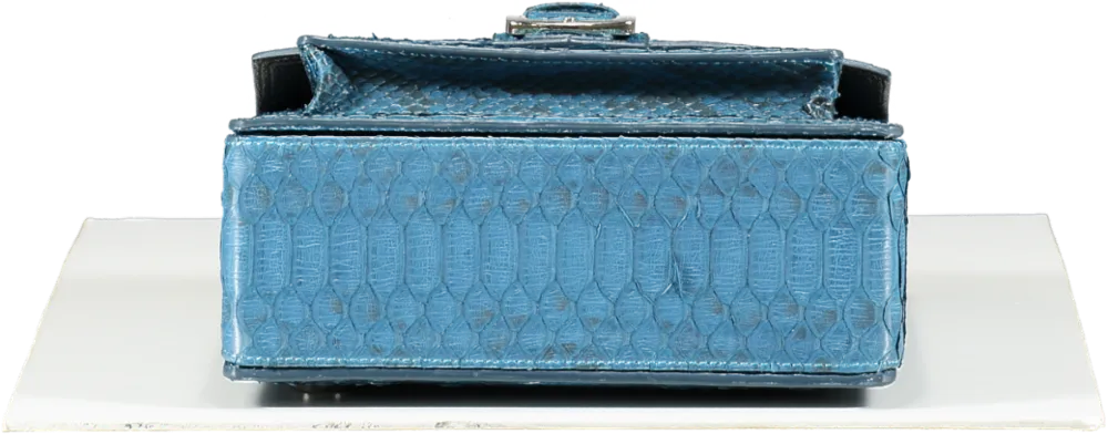 S'uvimal Blue Python Skin backpack /Crossbody Bag