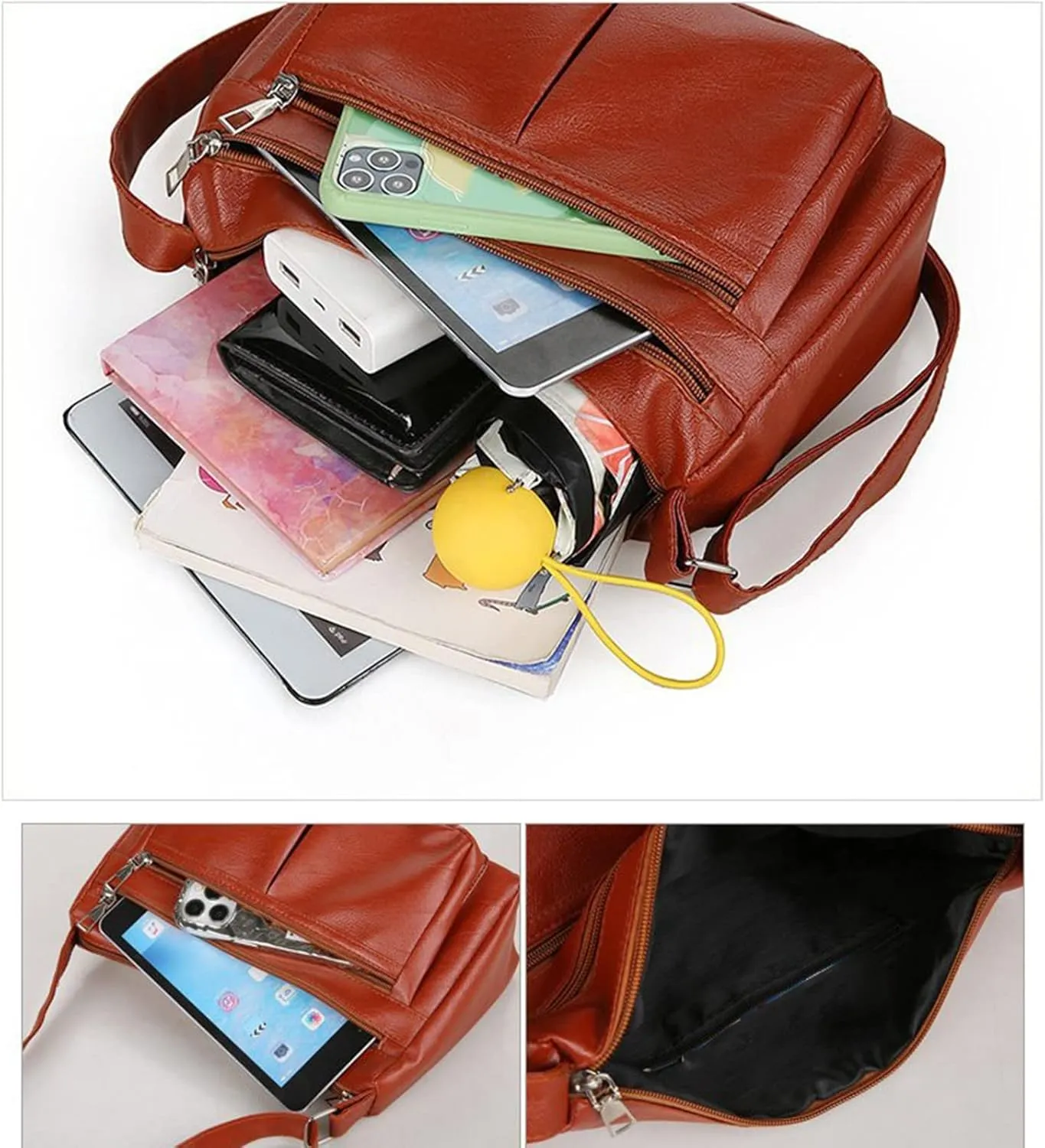 Tote Bag For Women Casual Leather Retro Shoulder Bags Versatile Cross Body Handbags For Shopping Travel Essential E