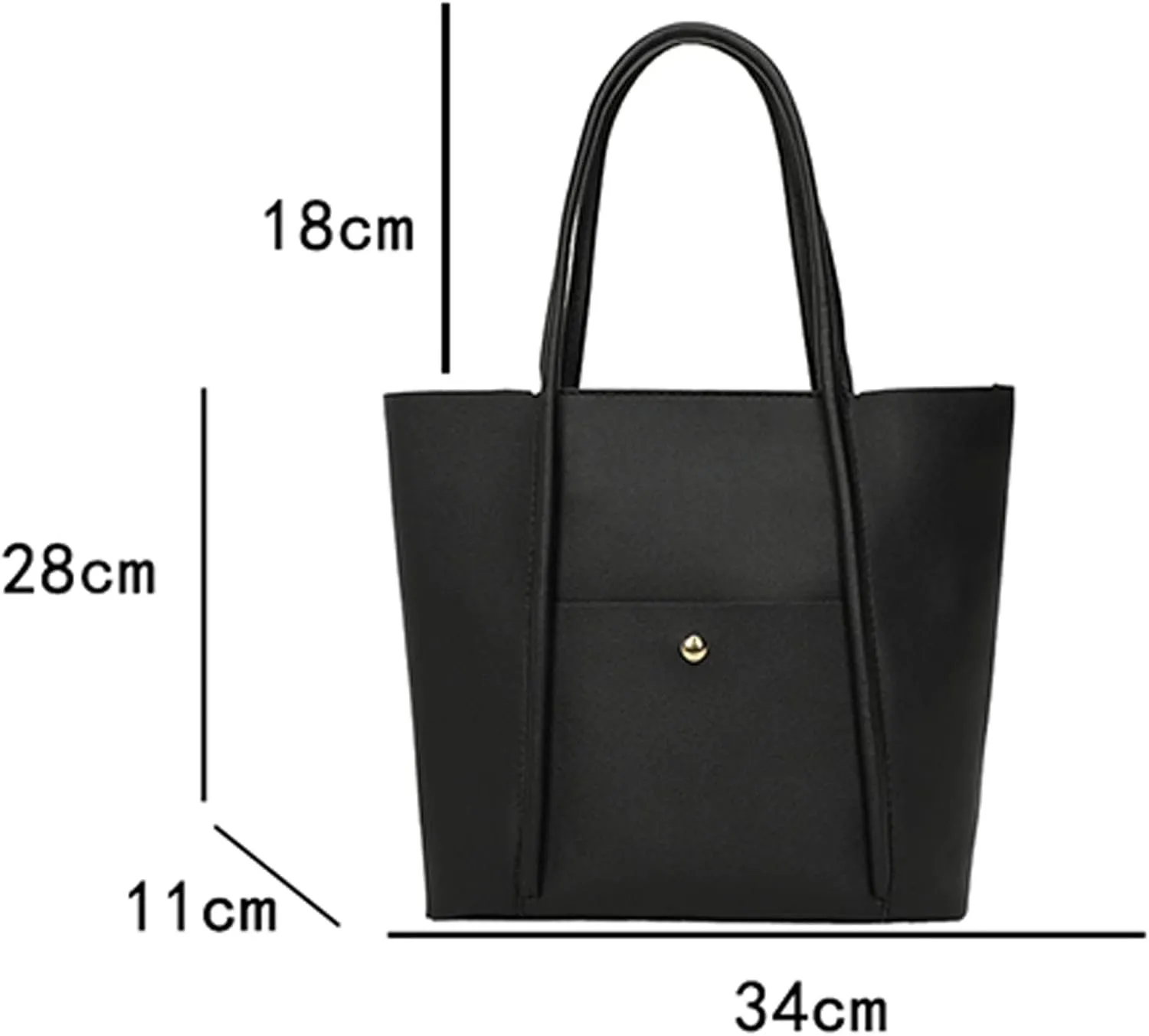 Tote Bag For Women Elegant Leather Solid Color Shoulder Bag Zipper Plus Large Bag Hand Bag For Travel Essential X