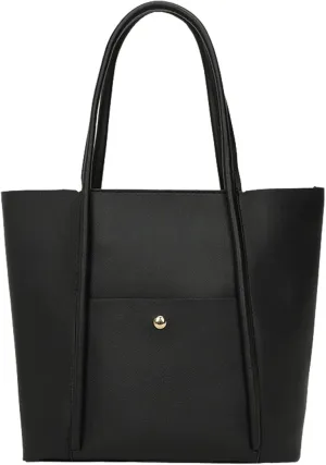 Tote Bag For Women Elegant Leather Solid Color Shoulder Bag Zipper Plus Large Bag Hand Bag For Travel Essential X
