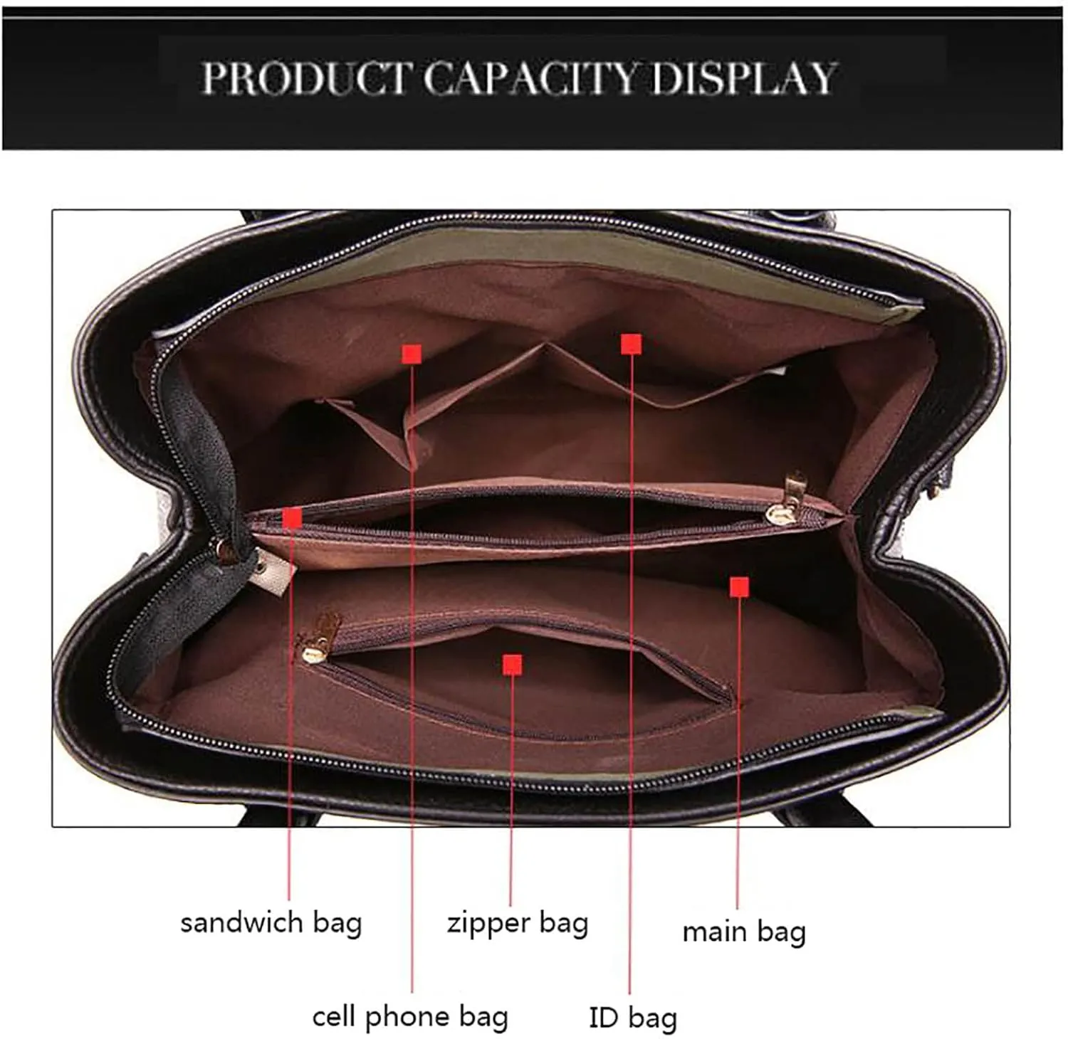 Tote Bag For Women High Capacity Zipper Hobo Messenger Bag New Pattern Simple Handbag Shoulder Bags Cross Body Bags D