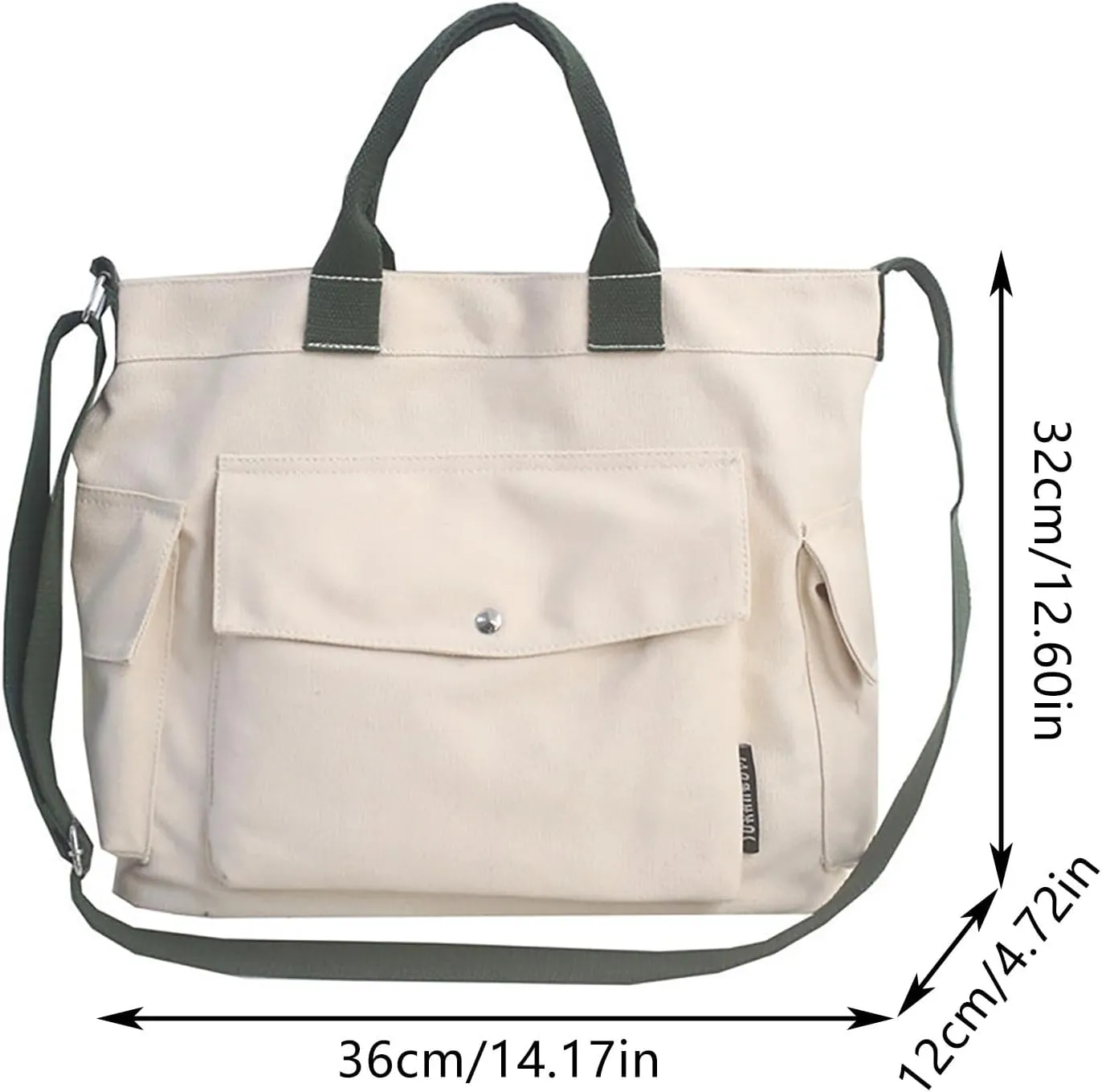 Tote Bag For Women Large Capacity Canvas Handbag Letter Printed Shoulder Messenger Bag Crossbody Bags For Shopping