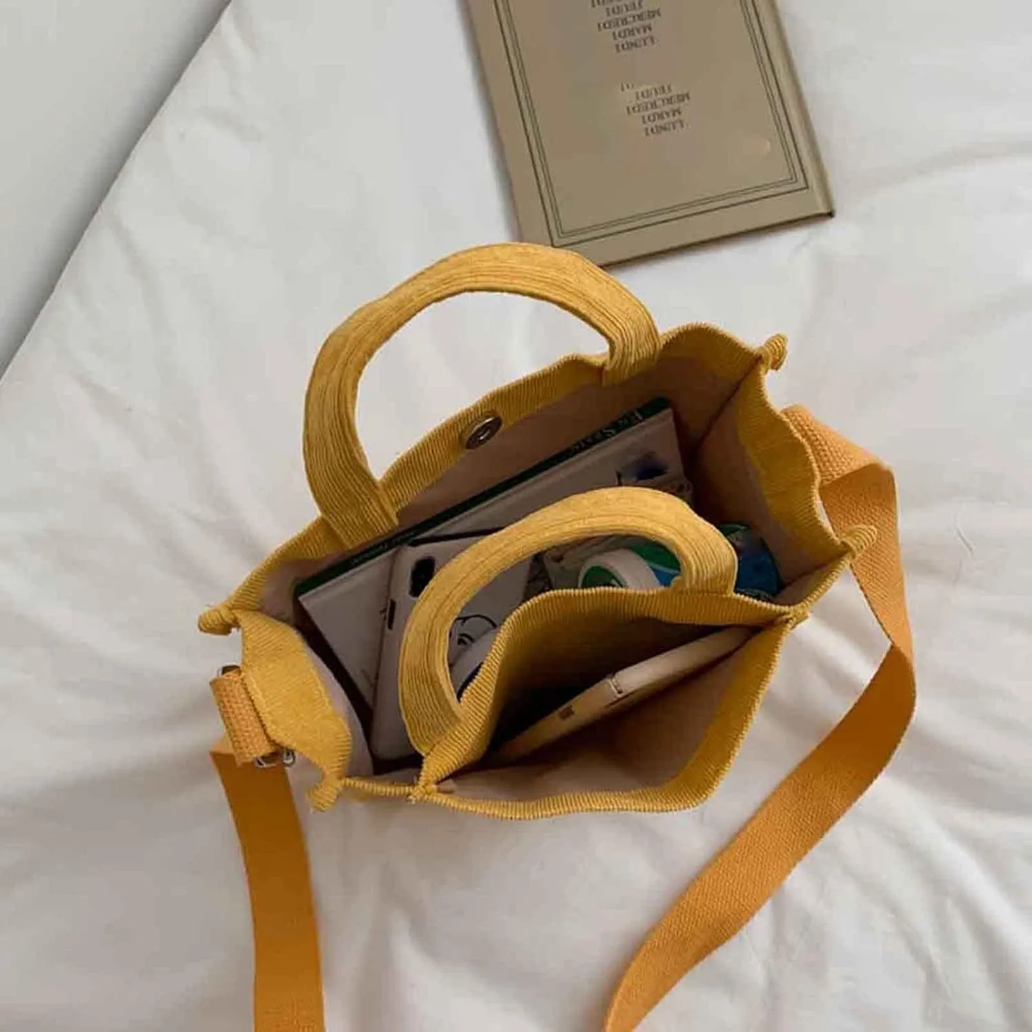 Tote Bag For Women Large Capacity Canvas Handbag Letter Printed Shoulder Messenger Bag Crossbody Bags For Shopping