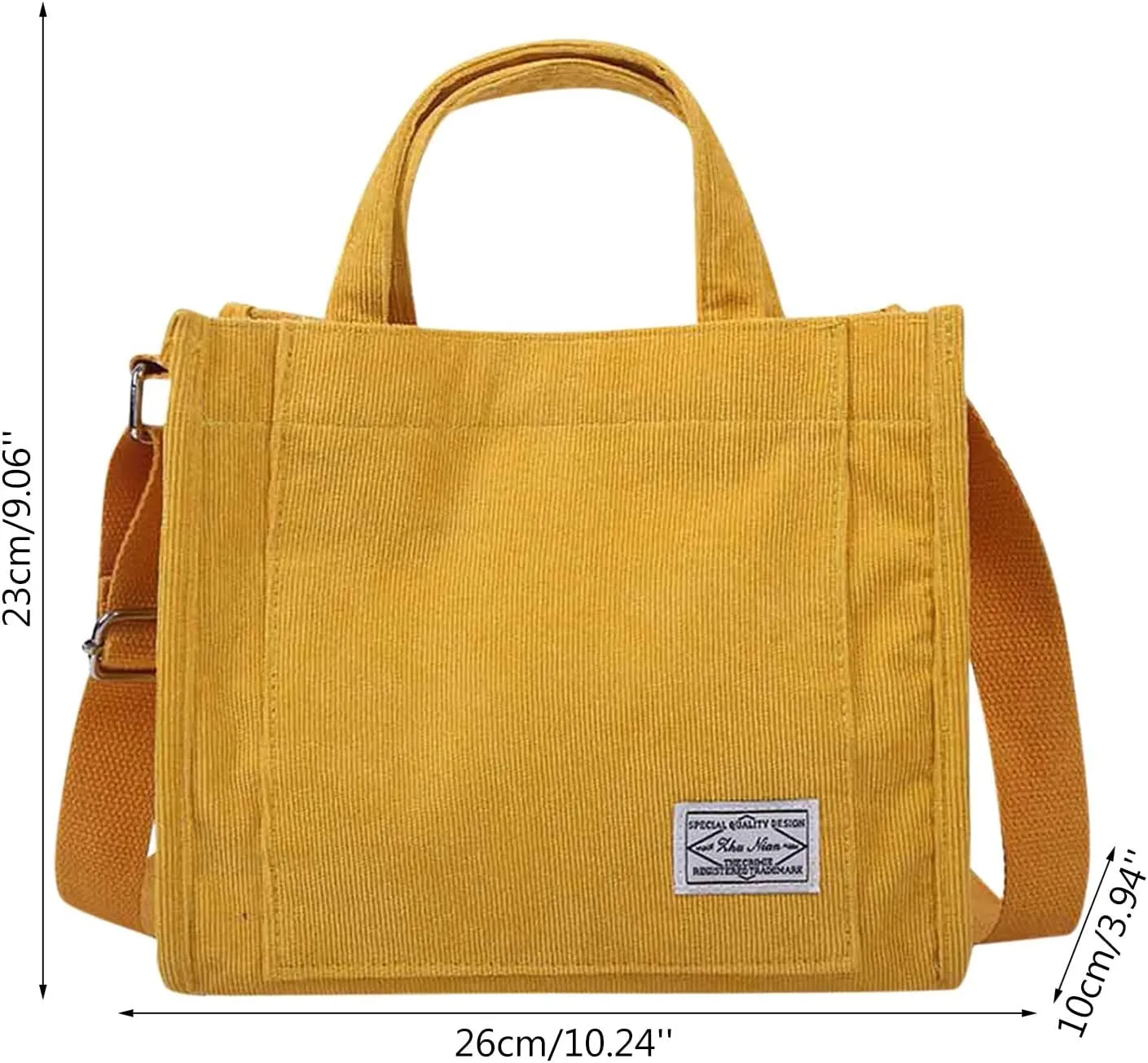 Tote Bag For Women Large Capacity Canvas Handbag Letter Printed Shoulder Messenger Bag Crossbody Bags For Shopping