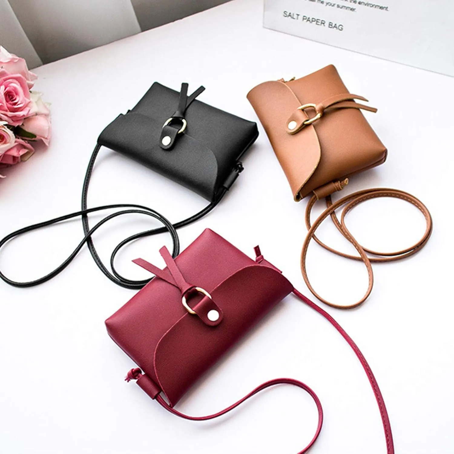 Tote Bag For Women Mini Tassels Square Cross Body Bags Solid Cover Telephone Shoulder Bag For Shopping Travel E