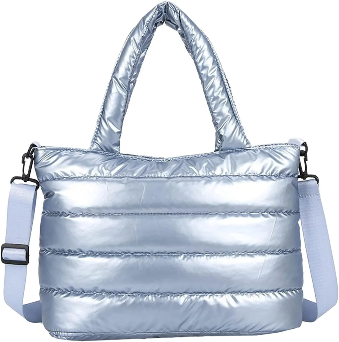 Tote Bag For Women Quilted Handbag Lightweight Winter Down Cotton Padded Shoulder Crossbody Handbags Down Padding Shopping