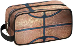 Travel Toiletry Bag for Boys Men, Retro Basketball Waterproof Hanging Dopp Kit for Teens, Shaving Bag with Large Capacity for Travel,Sports Shower