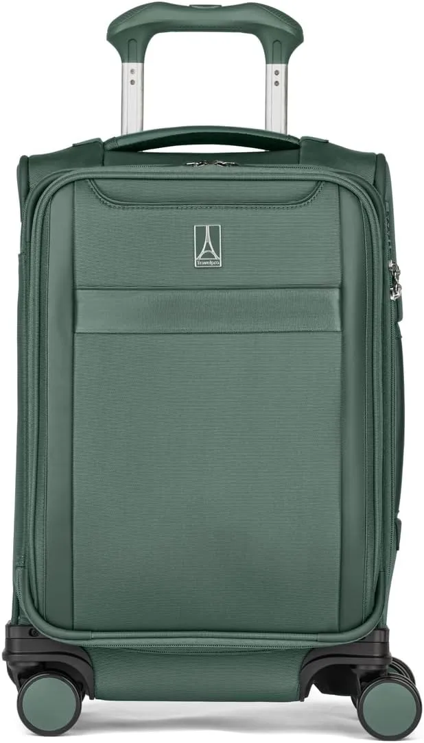 Travelpro VersaPack  Lightweight Softside Expandable Carry on Luggage, 8 Spinner Suitcase, TSA Lock, Men and Women, Compact Carry On 20-Inch, Desert Sage Green