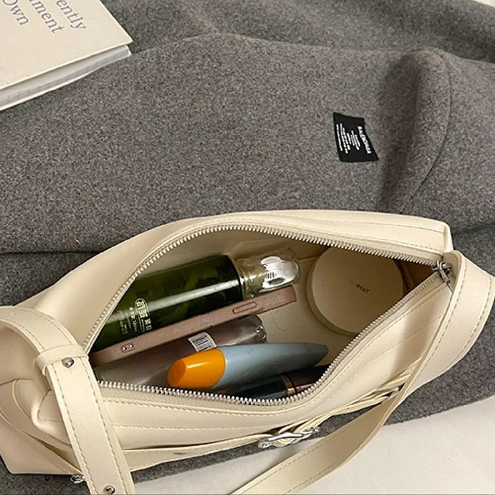 Trendy Shoulder Bag For Women Y2K Vegan Leather Handbag Womens Spring Versatile Satchel Purse Travel Work Bag 2025