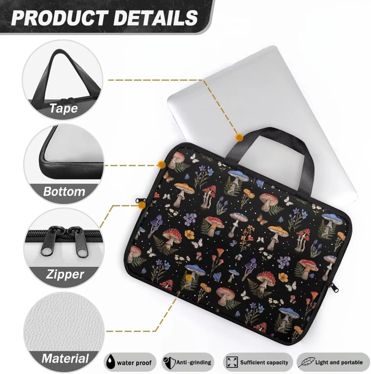 Uasibuni 15.6In Laptop Tote Bag for Travel,13" Computer Bag,14" 15" 17" 17.3" Laptop Messenger Bags